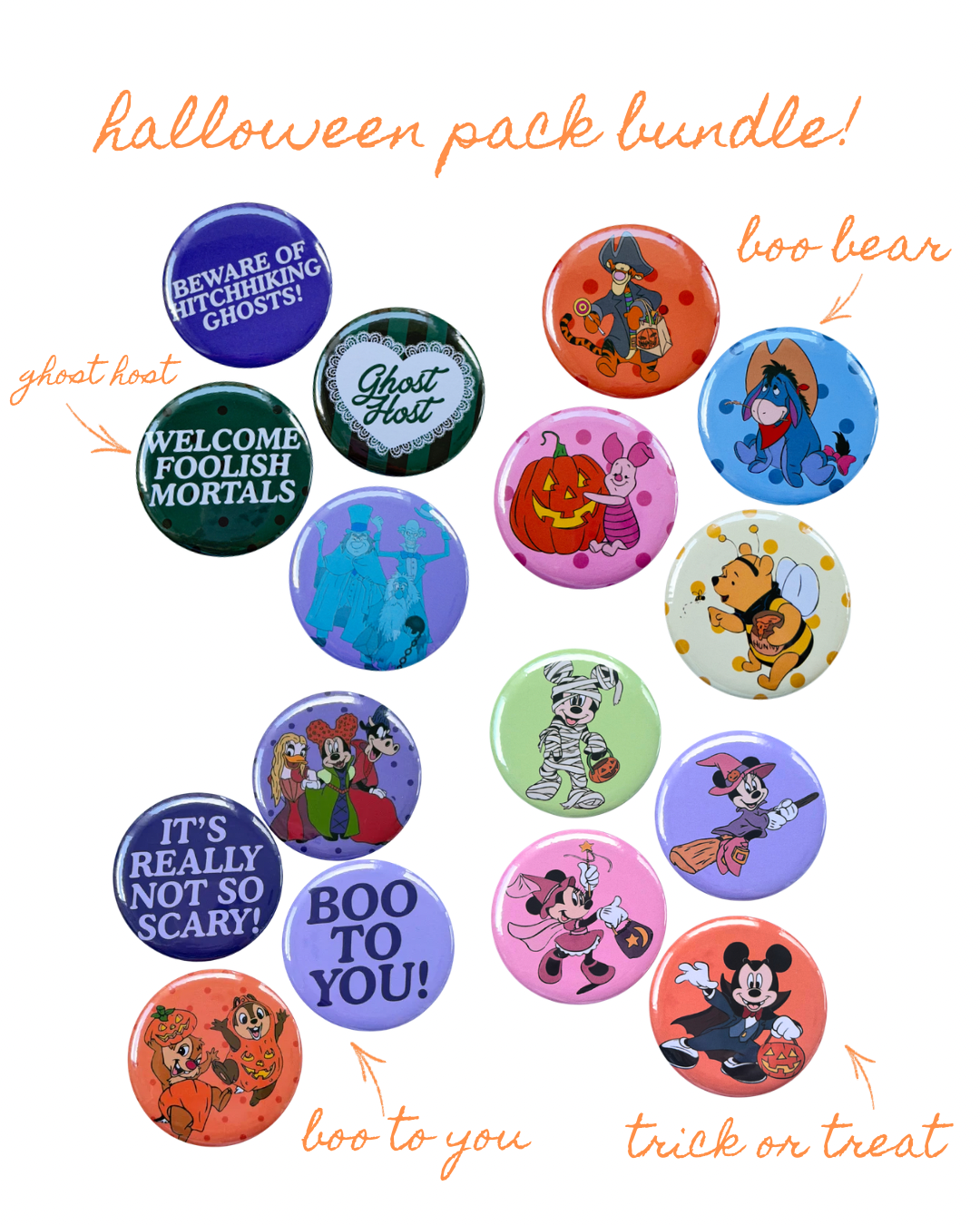 Halloween Pack 2.25” Button Bundle