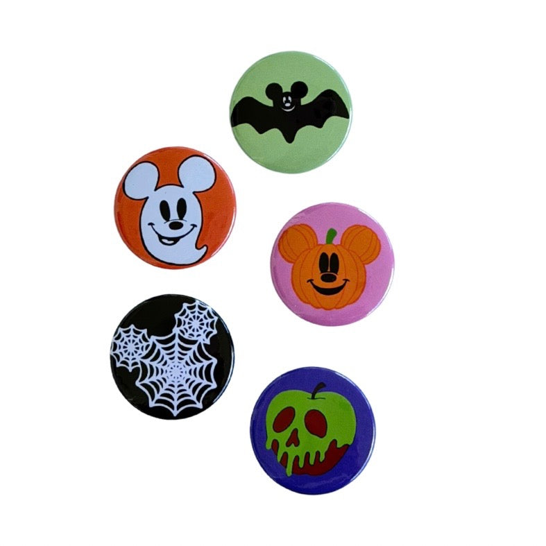 Mini Halloween 1.5” Button Pack