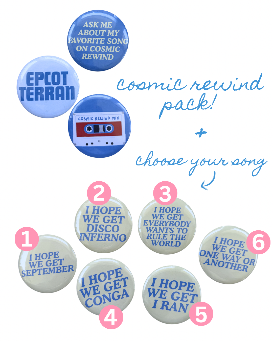 Cosmic Rewind 2.25" Button Pack